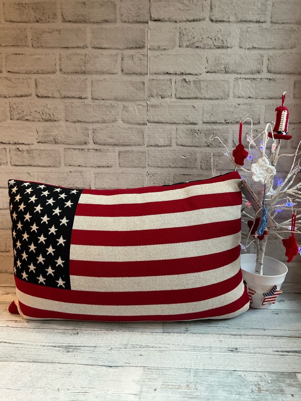 BROOKS BROTHERS 16x24 Flag Printed Decorative Pillow